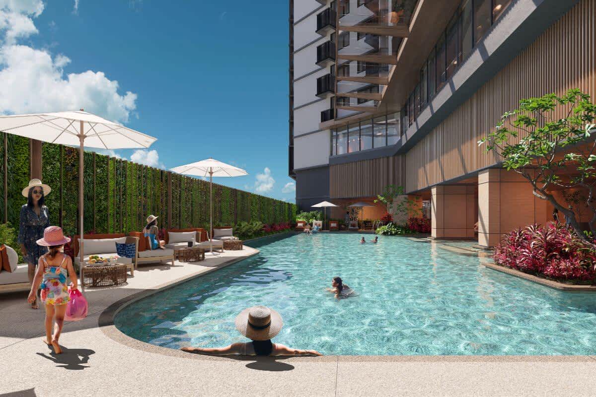 pool in condominium helping residents stay active for healthy well being
