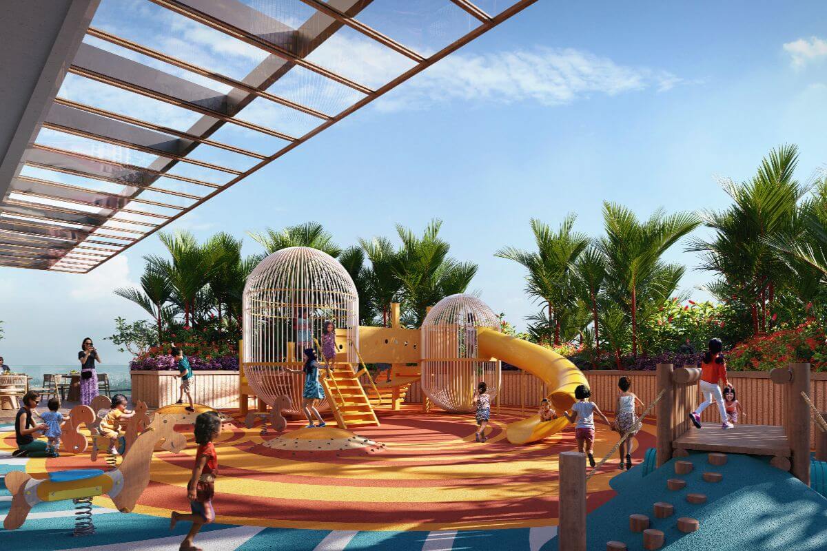 colorful play area for socialization
