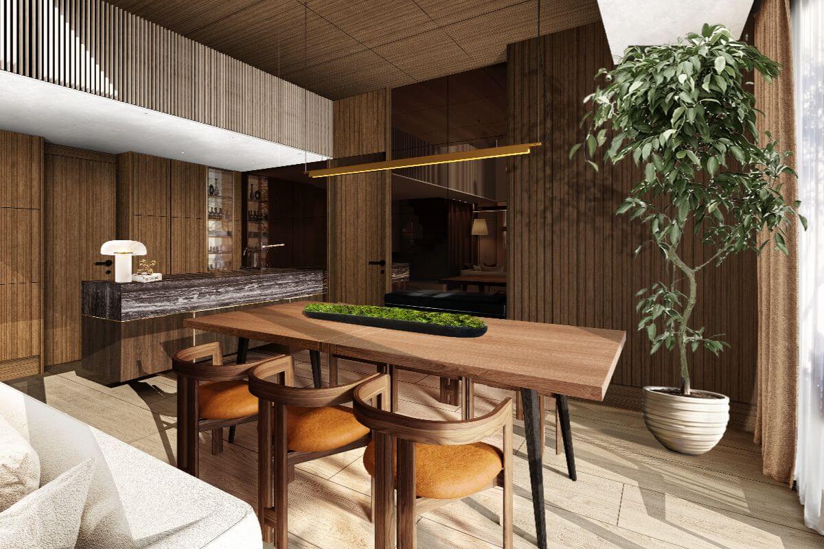 warm interiors part of unit and building amenities